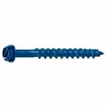 Tapcon 3/16-inch x 1-1/4-inch Climaseal Blue Slotted Hex Head Concrete Screw Anchors w/Drill Bit, 100PK 3010C
